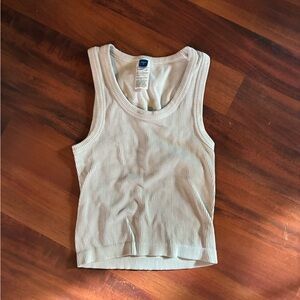 Old Navy Ribbed Cream Tank Top